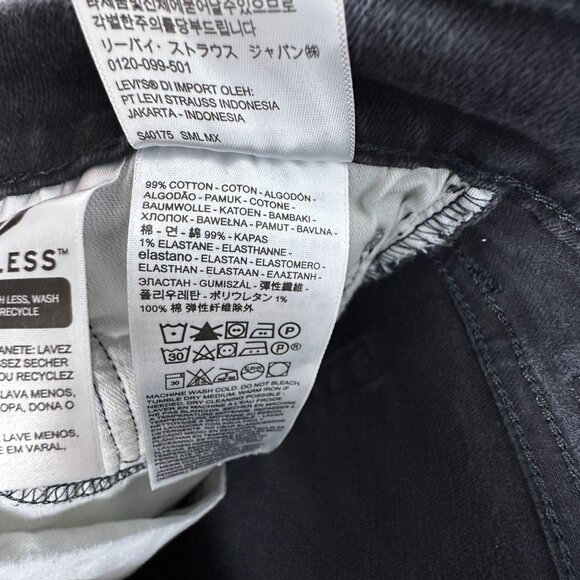 Levi Strauss & Co. 512 Skinny Jeans Womens Size W32X32L High Rise Black - Picture 8 of 14